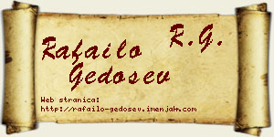Rafailo Gedošev vizit kartica